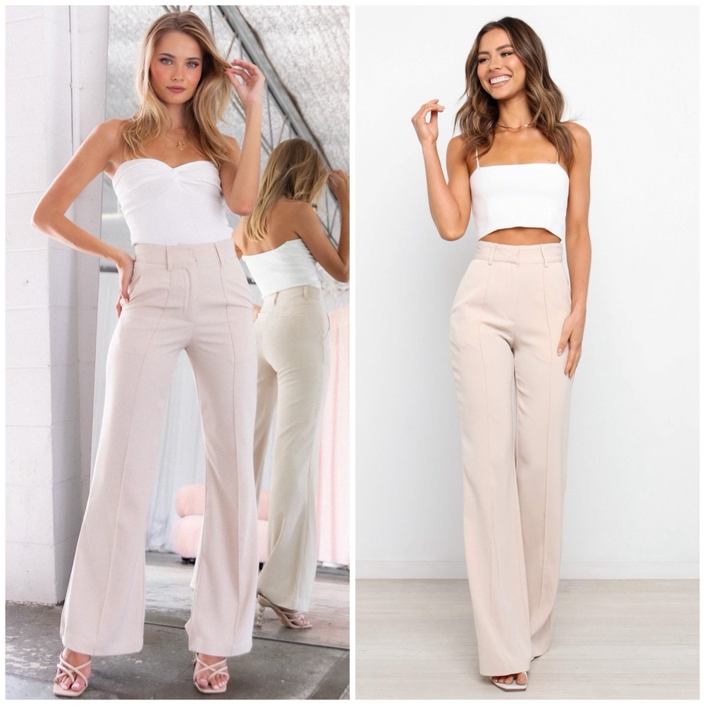 Petal & Pup Cream High-Waisted Trousers